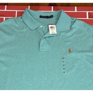 Polo Ralph Lauren Polo Shirt 2X B Big & Tall Green Classic Fit Pony Logo